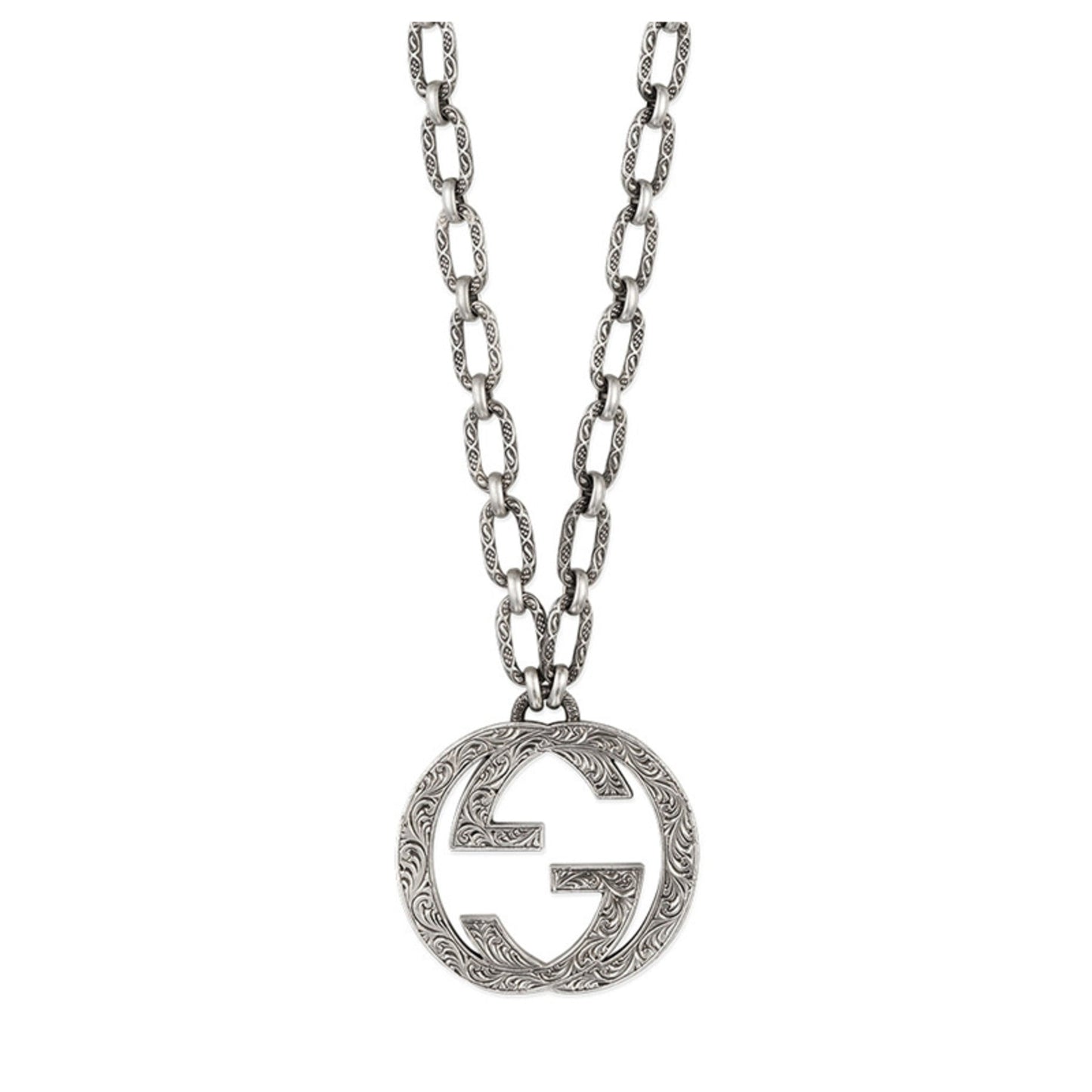 LADIES INTERLOCKING G PENDANT NECKLACE