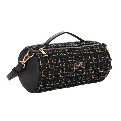 BADGLEY MISCHKA Tweed Barrel Bag