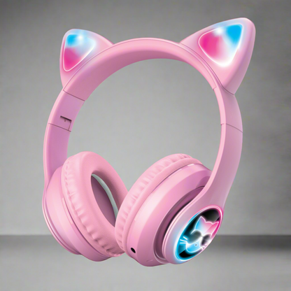 BROOKSTONE LED CAT EAR BLUETOOTH HEADPHONE