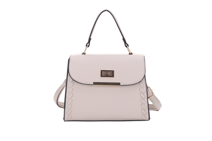 BADGLEY MISCHKA Whipstitch Flap-Over Satchel
