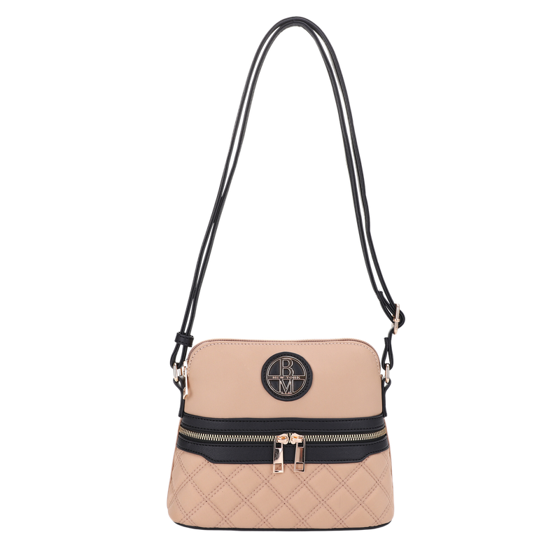 BADGLEY MISCHKA Nylon Double Diamond Quilted Crossbody
