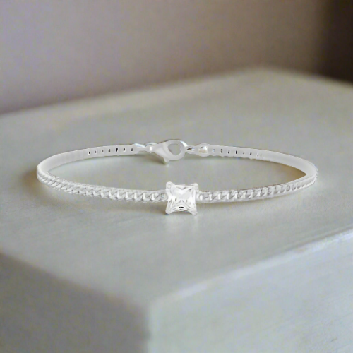 BADGLEY MISCHKA Square 13mm CZ Bracelet