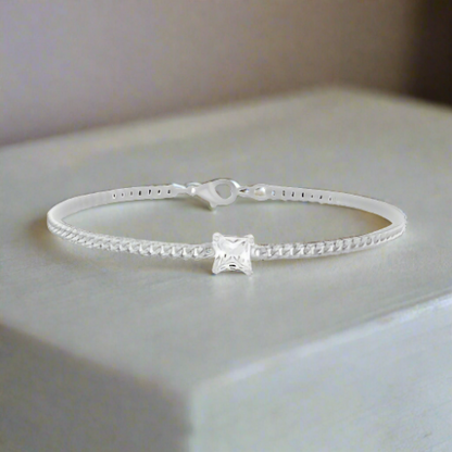 BADGLEY MISCHKA Square 13mm CZ Bracelet