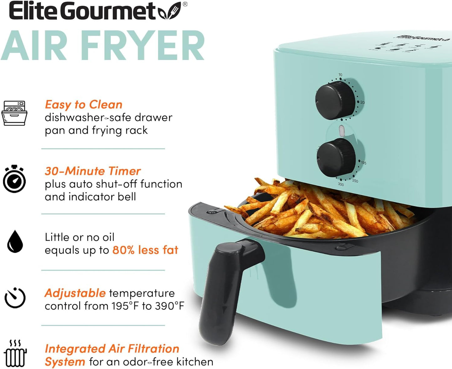 Elite Gourmet 1.1 Quart Air Fryer