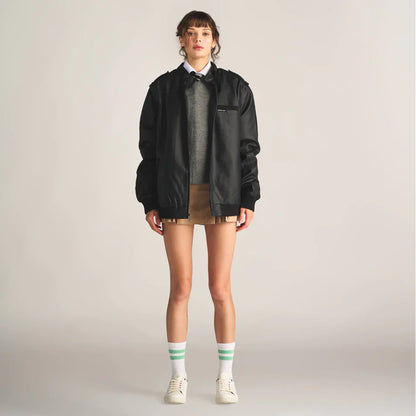 Faux Leather Iconic Racer Oversized Jacket