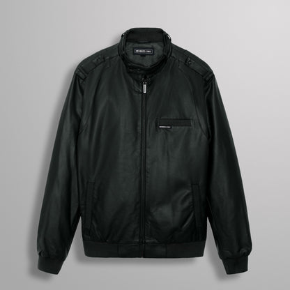 Faux Leather Iconic Racer Oversized Jacket