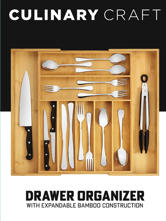 Bamboo Expandable Drawer Organizer
