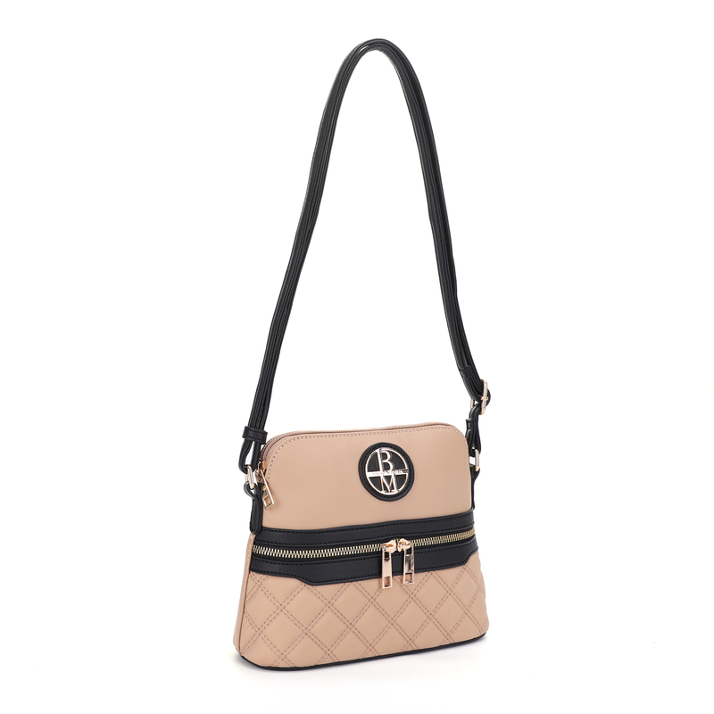 BADGLEY MISCHKA Nylon Double Diamond Quilted Crossbody