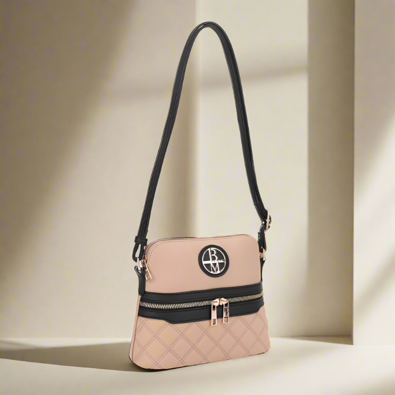 BADGLEY MISCHKA Nylon Double Diamond Quilted Crossbody