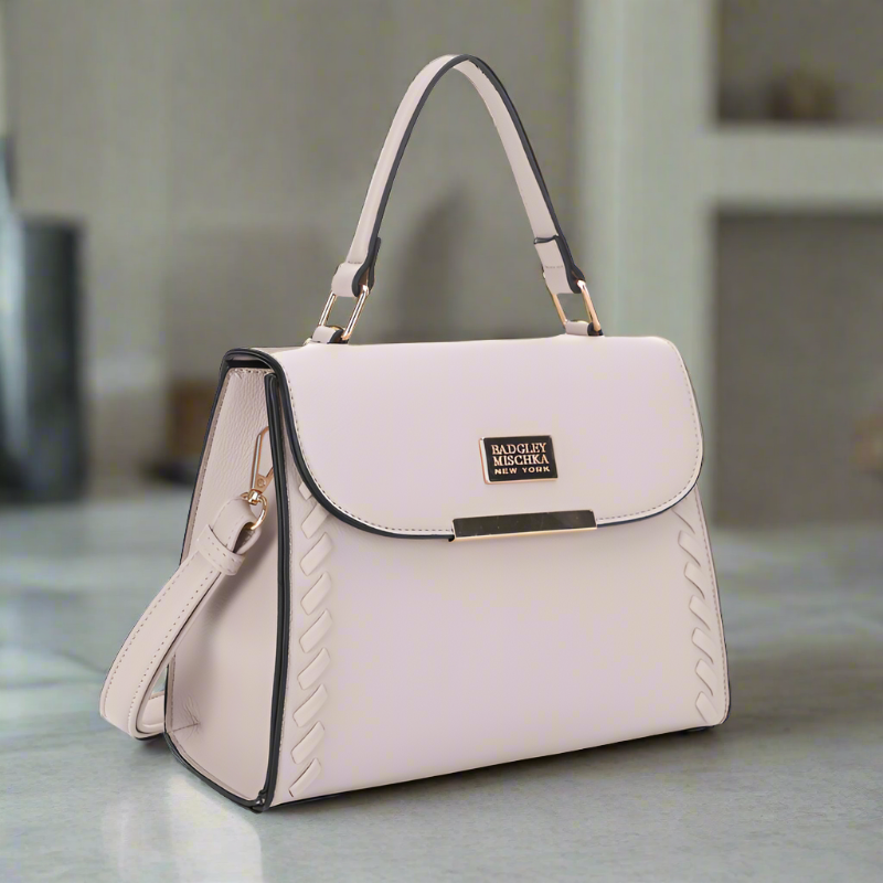 BADGLEY MISCHKA Whipstitch Flap-Over Satchel