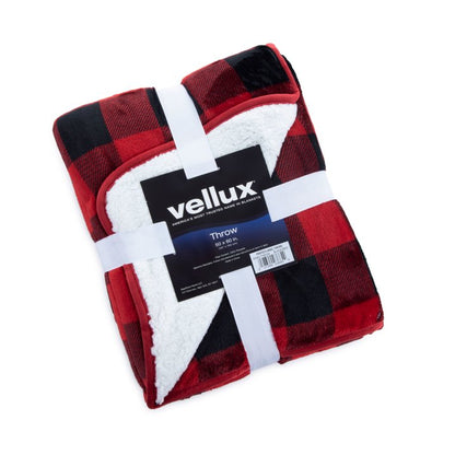 Vellux Printed Flannel with Sherpa Reverse Throw