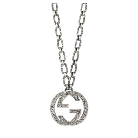 LADIES INTERLOCKING G PENDANT NECKLACE