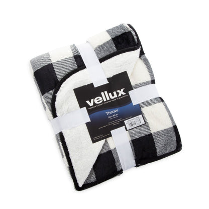 Vellux Printed Flannel with Sherpa Reverse Throw